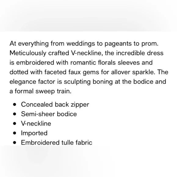 Mac Duggal Woman’s Floral Embroidered Corset Bodice Gown Size 8 NWT - Picture 5 of 17